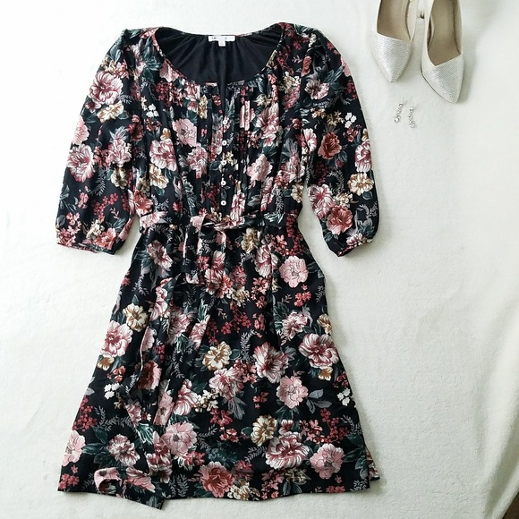 DR2 Dresses & Skirts - DR2 by Daniel Rainn Fall Floral Button Dress